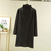 벨벳 터틀넥 임산부 원피스