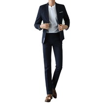 제제 남성용 은은한광 투버튼 수트 자켓 + 팬츠 세트