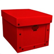 플박 다용도 정리함 대형, 레드(박스) + 랜덤발송(단추), 5개