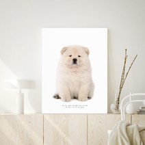 오홀리브 애니멀아트 액자테이블 소 60 x 40 x 27 cm 기본다리, 차우차우