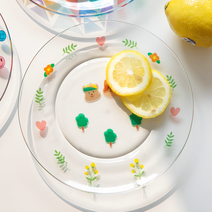 솜씨키트 물전사 디저트 접시 꾸미기 DIY 키트, 숲속 마을, 1개