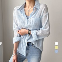 세컨그라운드 여성용 썸머 린넨 셔츠