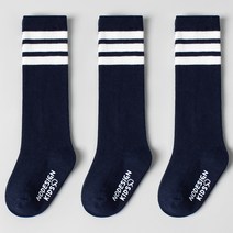 노디자인 아동용 데일리 삼선 니삭스 3켤레 세트