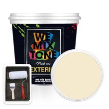 WEMIXTONE 외부용 EXTERIOR 페인트 3L + 붓 + 로울러 + 트레이 세트, WMT0351P01(페인트)