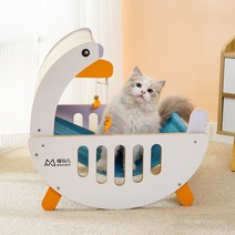요기쏘 고양이 구스 스크래칭 해먹 침대, 혼합색상, 1개