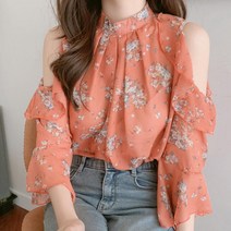 모네타 어깨포인트 러블리 블라우스