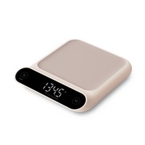 무아스 모던스퀘어 주방용 전자저울, 102326, 핑크베이지