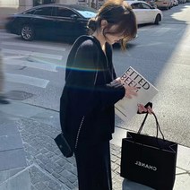 포플러앤씨 베이스 오버핏 후드 니트 세트