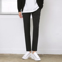 머시따 세상편한 스트라이프 밴딩 바지 블랙 M(30)