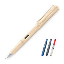 LAMY 사파리 만년필 + 컨버터 세트, EF, 크림