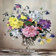 피포페인팅 DIY 정물화 그리기 세트 40 x 50 cm, 꽃정물화(Q4016)