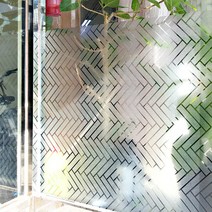 무점착 창문 시트지 OSP-022, 헤링본