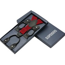 스팩트 남성용 고급 가죽 서스펜더