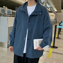 PDS패션 세줄라인 소매 포인트 오버핏 바람막이