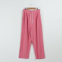 빼빼 여성용 스트링 허리밴딩 투핀턱 캐주얼 면 바지