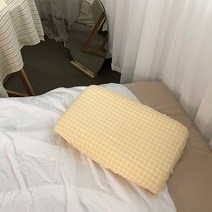 에이슬립 깅엄체크 고무줄 베개커버 템퍼가누다형