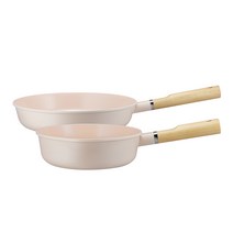 로이첸 IH 세라믹팬 캔디핑크 2종 세트, 핑크, 딥팬  20cm + 프라이팬  28cm