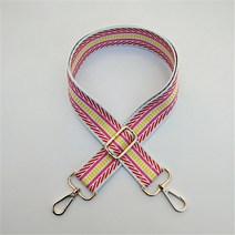 무다스 자가드 에스닉 패턴 숄더 크로스백 스트랩