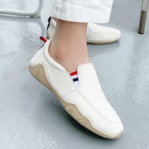 제이슈 여성용 가죽 모먼 경량 컴포트 슬립온