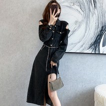 루나걸 마틸 데님 원피스 + 허리라인 체인
