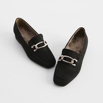 잭앤질 여성용 수제 털안감 골드체인 로퍼 JD2765