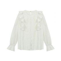 비엔엑스 펀칭 퍼프 블라우스