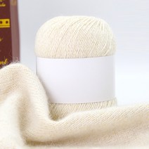 위튼 DIY 털실 목도리만들기 부드러운목도리 뜨개질, 1개, 아이보리