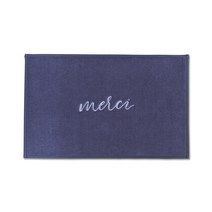 워셔블 메르시 자수 타올 매트, 네이비