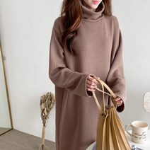 에베쏘 여성용 퍼퓸 골지 폴라 원피스 4159