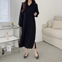 마더라이크 카라 골지 원피스