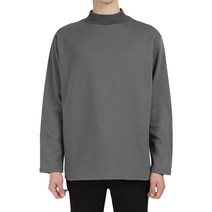 다꾸앙 남성용 오버핏 모크맨 기모 반폴라 티셔츠 C10M20_tn2338