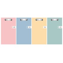 톡톡팬시 CMYK컬러 미니 클립보드 4종, 민트, 핑크, 블루, 옐로우, 1세트