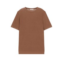 마에스트로 남성용 SUMMER 울100 솔리드 반팔 니트 MASW2B105