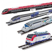 스콜라스 코레일 기차 종이접기 4종 세트, KTX 산천, ITX 새마을, 신형 전기기관차, KTX