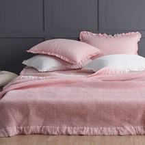 지베딩 포니 뱀부 인견 여름 스프레드 이불, 핑크