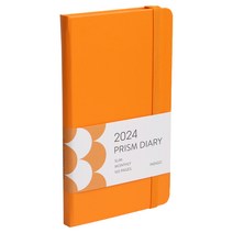 2024 프리즘 슬림 먼슬리 다이어리 날짜형 수첩형 월간, 캐럿