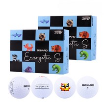 빅야드 Energetic S 3피스 골프공 12p, 화이트, 2개