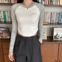 여성용 페어 나그랑 언발 크롭티