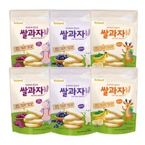아이뽀뽀미 유아용 쌀과자 30g x 3종 세트, 2세트, 바나나맛, 자색고구마맛, 블루베리맛