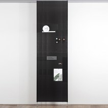 타공판닷컴 가벽 인테리어 철제 파티션 70 x 120 cm + 70 x 130 cm, 블랙