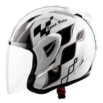 SST K7 스피드라이드 오토바이 투휠 헬멧, 화이트블랙