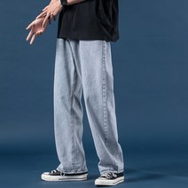 남성용 블랙101 콘트래트 롱 와이드 데님 팬츠 FC-2320423