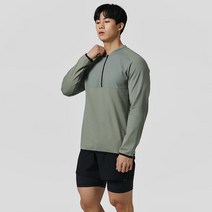 뮬라웨어 남성용 하프집 롱 슬리브 MMSBTL403
