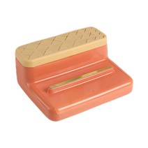 미니 화장대 화장품 수납 정리함, 오렌지, 1개