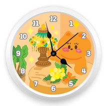 케이엠엘리 뽐뽐스튜디오 시계 원형 보석십자수 DIY 키트 3D 죠니의 해바라기 조명 23.5cm, 혼합색상, 1세트