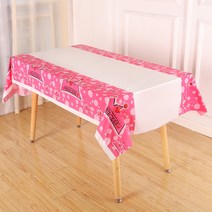캐치 왕자와 공주님의 생일 웨딩 파티 테이블보, 핑크 공주, 108 x 180 cm