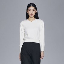 미쏘 여성용 브이넥 긴팔 풀오버 니트