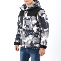 남성용 KX143 배색 하이넥 중량 패딩점퍼