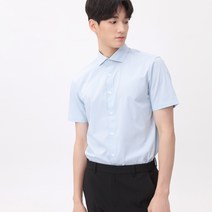 마인드브릿지 남성용 이지케어 스판 잔스트라이프 반팔 드레스셔츠 와이드 MVDS3182