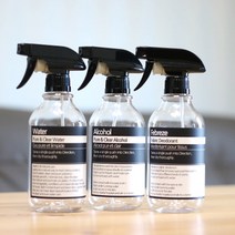 로맨틱노벰버 블랙건 분무기 투명 520ml 3p 세트, 라벨2블랙, 1세트